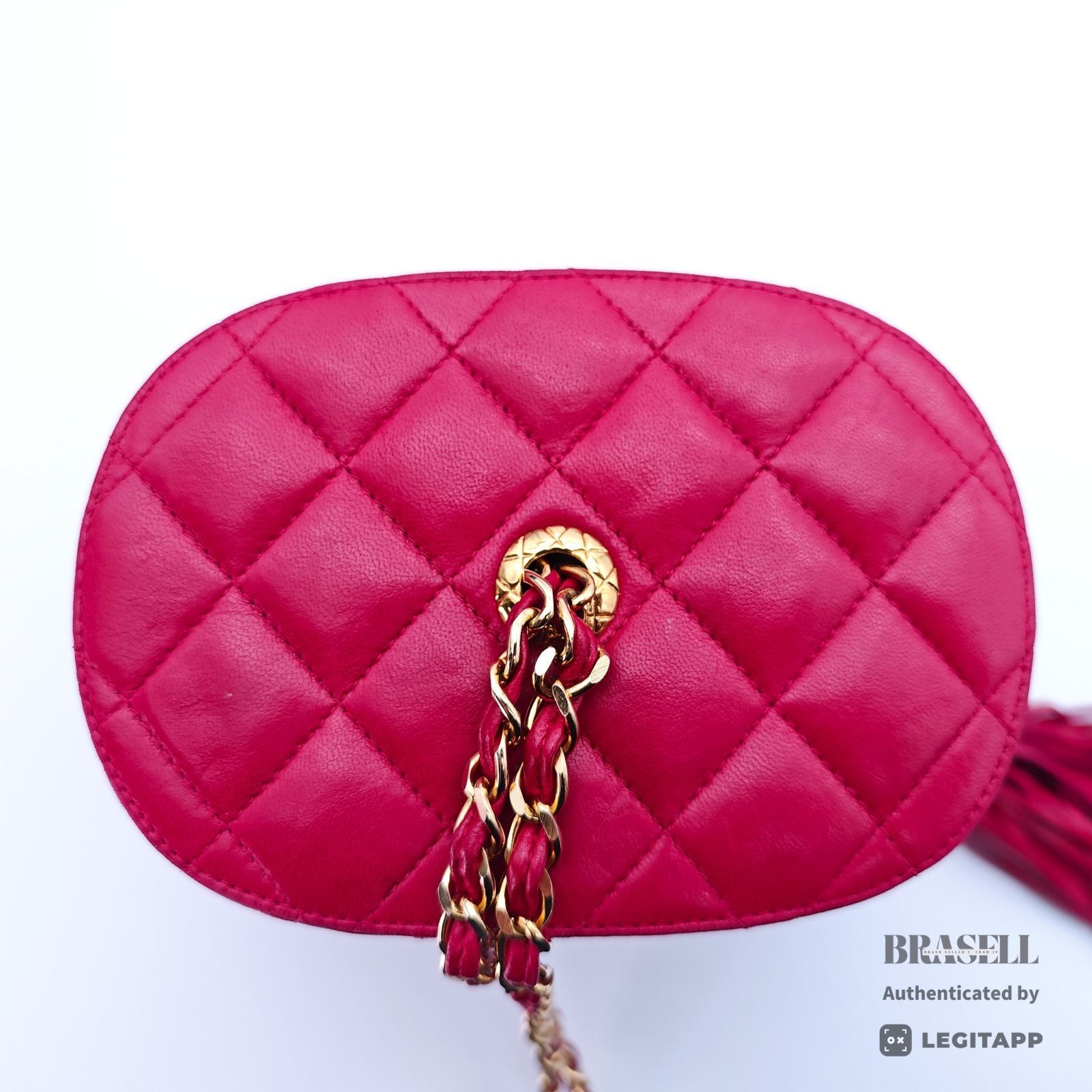 CHANEL Vanity Chain Bag Red Cylindrical Mini Shoulder Bag【ImportFeeFREE】
