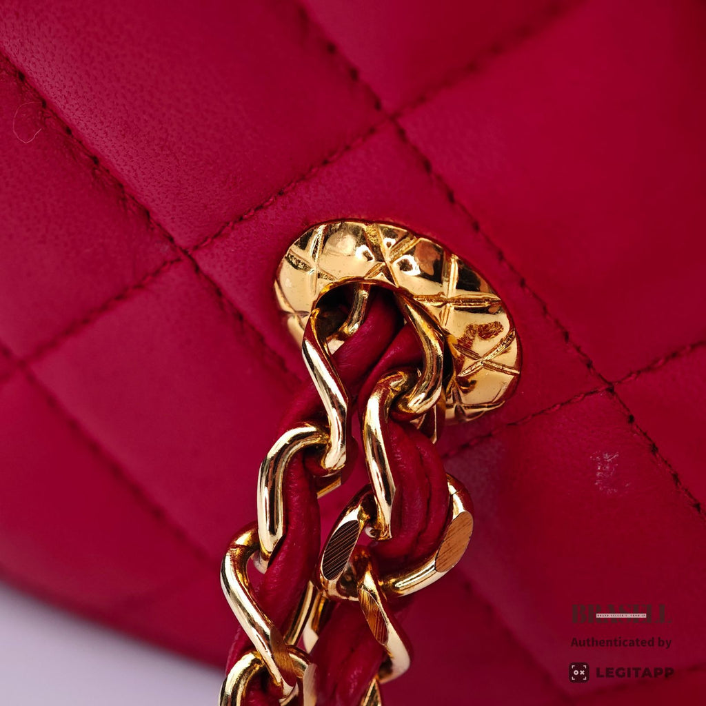 CHANEL Vanity Chain Bag Red Cylindrical Mini Shoulder Bag【ImportFeeFREE】