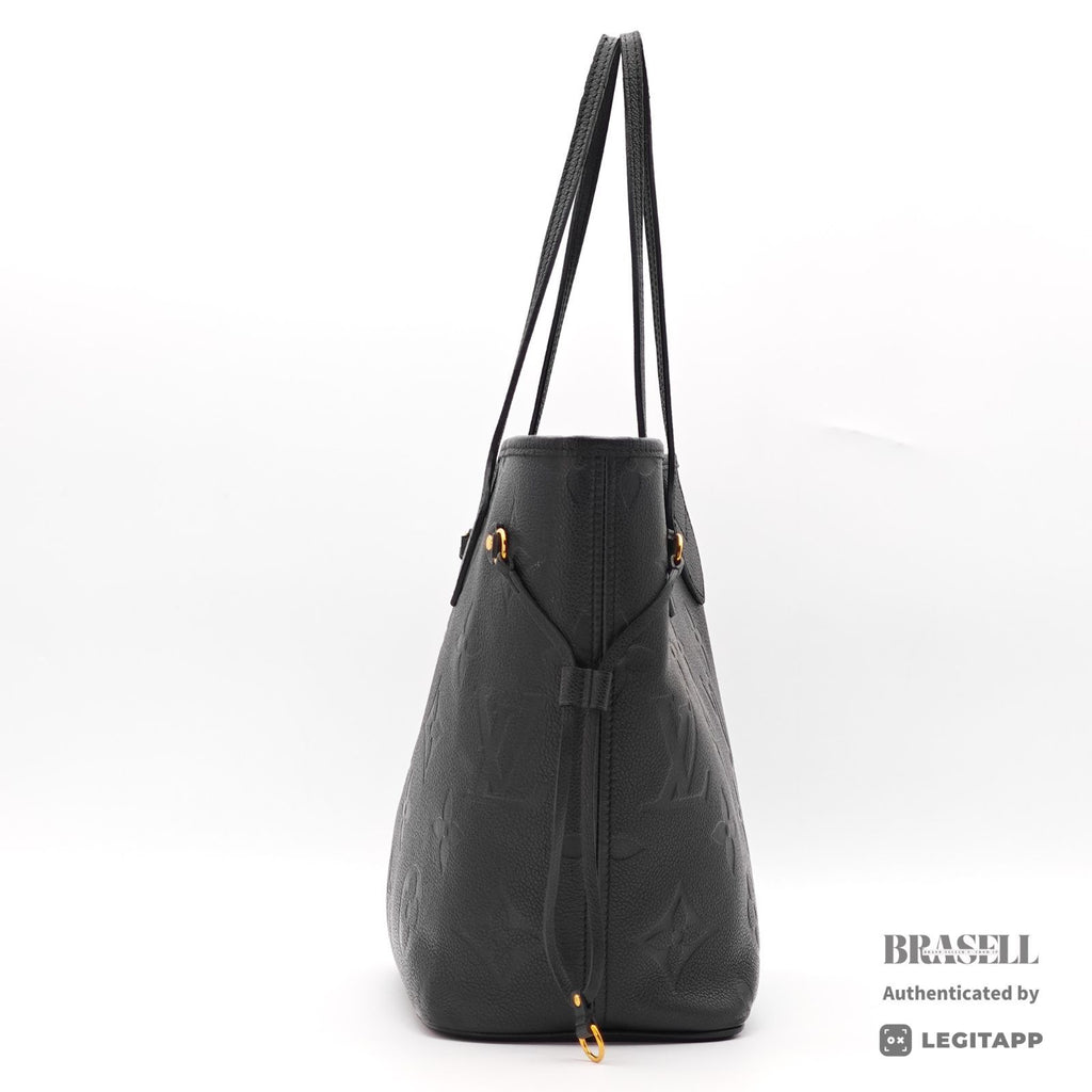 LOUIS VUITTON Monogram Empreinte Neverfull MM M45685 Tote Black【ImportFeeFREE】