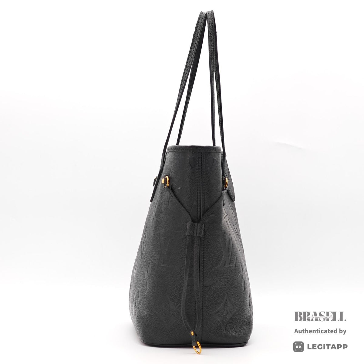 LOUIS VUITTON Monogram Empreinte Neverfull MM M45685 Tote Black【ImportFeeFREE】