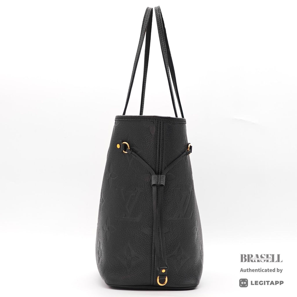 LOUIS VUITTON Monogram Empreinte Neverfull MM M45685 Tote Black【ImportFeeFREE】