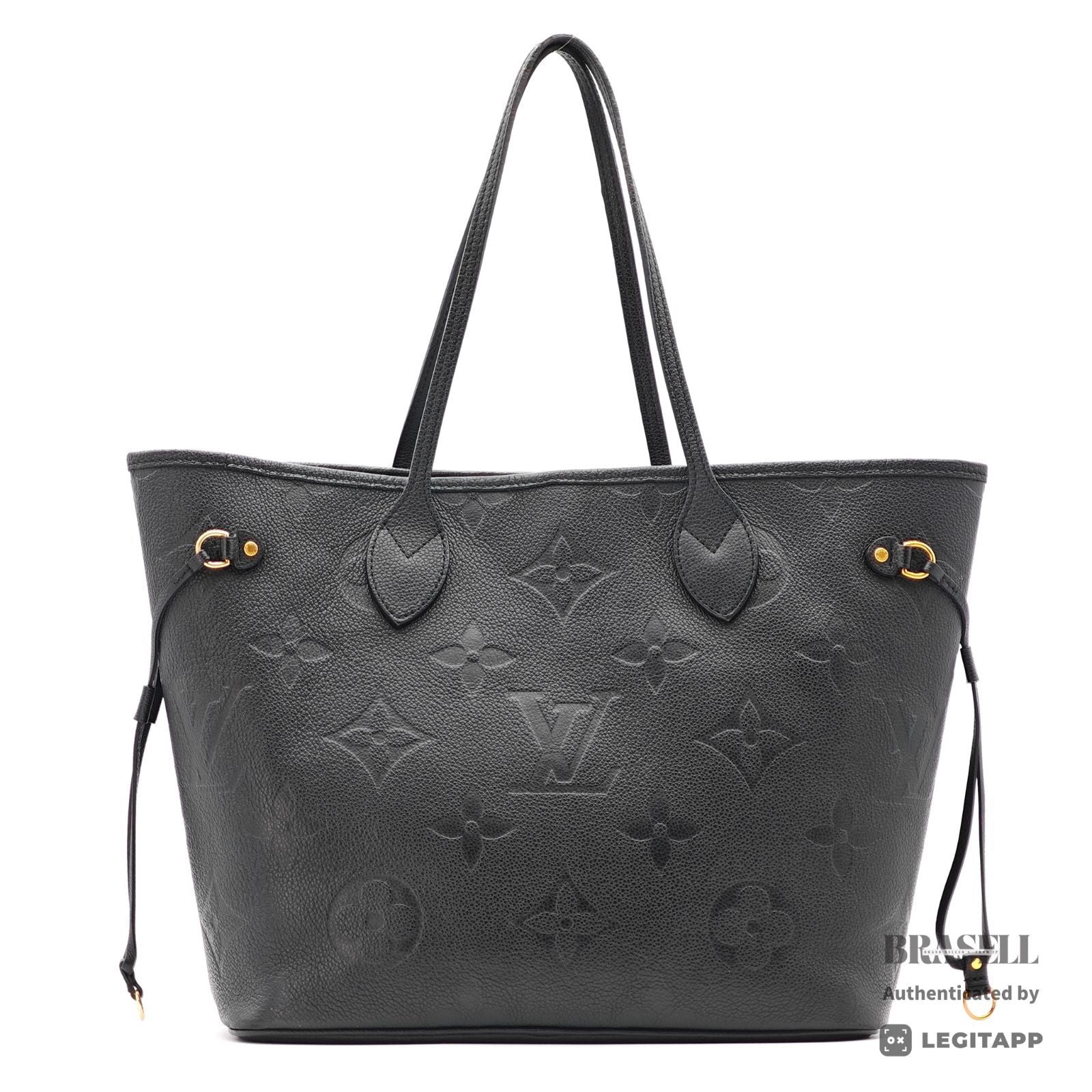 LOUIS VUITTON Monogram Empreinte Neverfull MM M45685 Tote Black【ImportFeeFREE】
