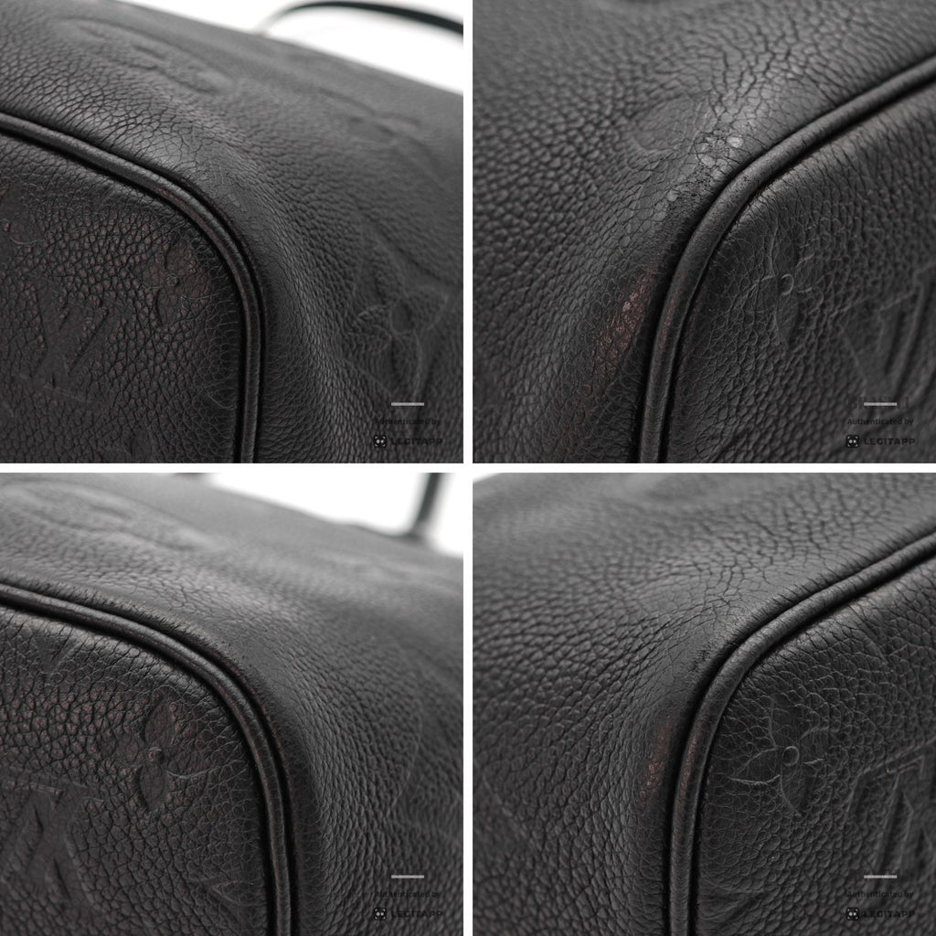 LOUIS VUITTON Monogram Empreinte Neverfull MM M45685 Tote Black【ImportFeeFREE】