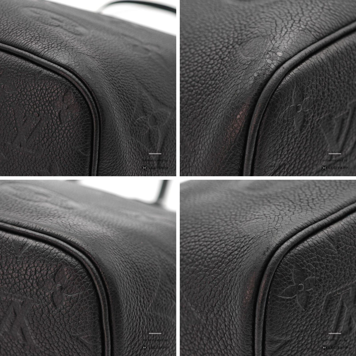 LOUIS VUITTON Monogram Empreinte Neverfull MM M45685 Tote Black【ImportFeeFREE】