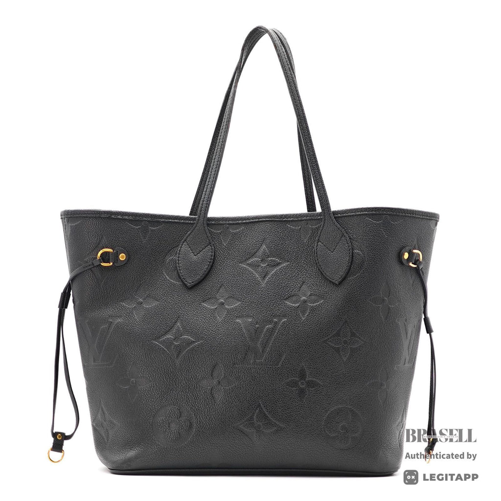 LOUIS VUITTON Monogram Empreinte Neverfull MM M45685 Tote Black【ImportFeeFREE】