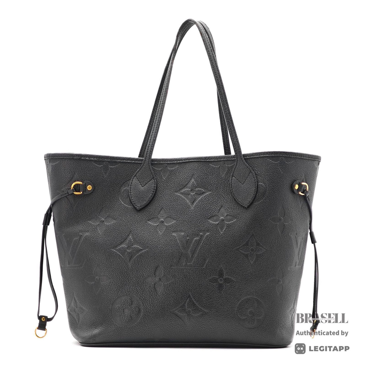 LOUIS VUITTON Monogram Empreinte Neverfull MM M45685 Tote Black【ImportFeeFREE】