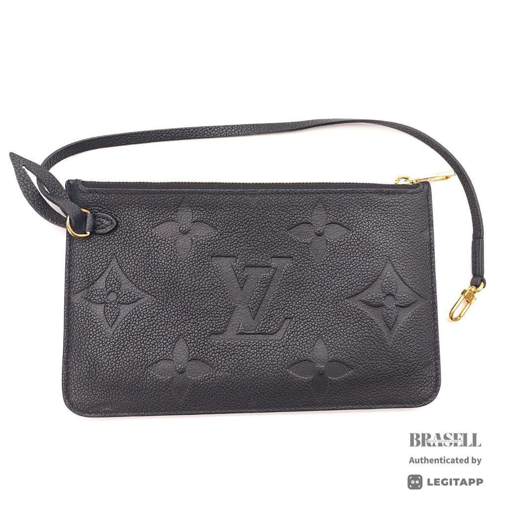 LOUIS VUITTON Monogram Empreinte Neverfull MM M45685 Tote Black【ImportFeeFREE】