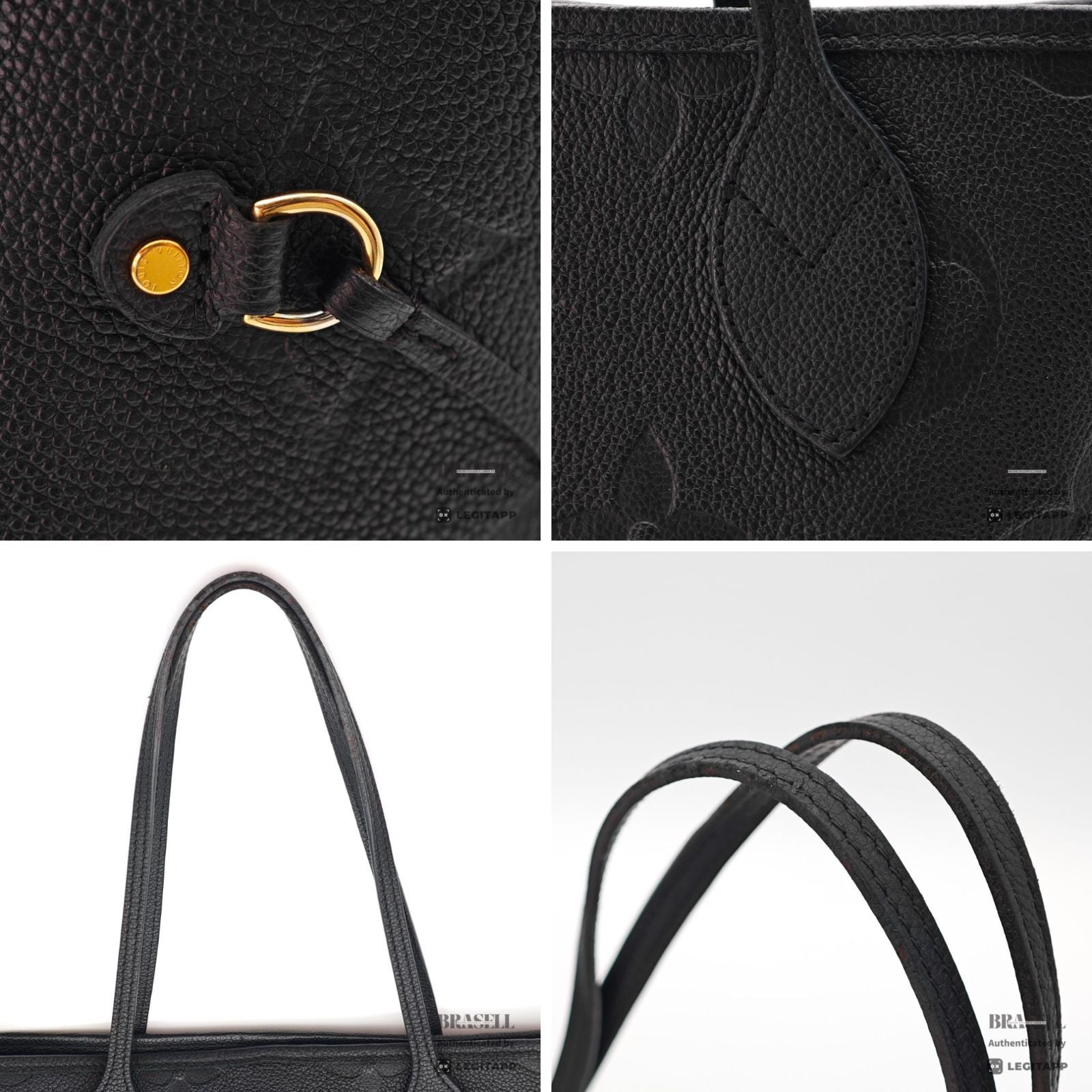 LOUIS VUITTON Monogram Empreinte Neverfull MM M45685 Tote Black【ImportFeeFREE】
