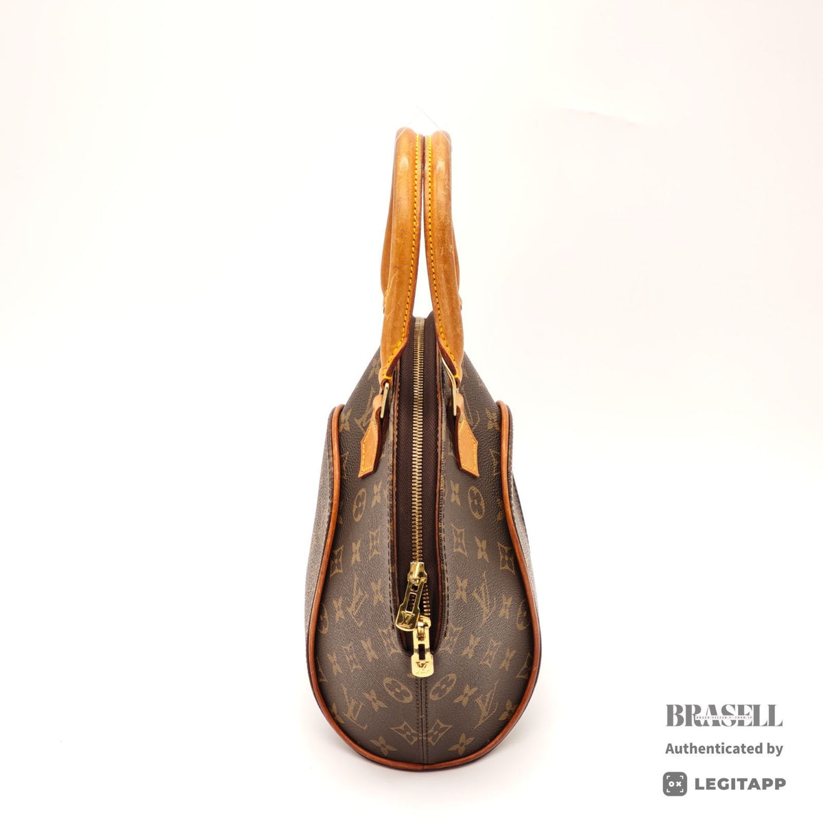 LOUIS VUITTON Monogram Ellipse PM M51127 Handbag Brown Padlock【ImportFeeFREE】