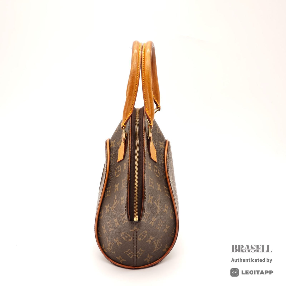 LOUIS VUITTON Monogram Ellipse PM M51127 Handbag Brown Padlock【ImportFeeFREE】