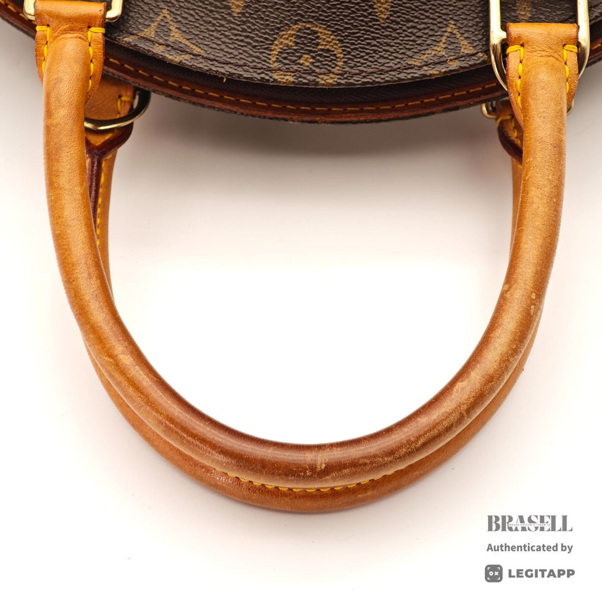 LOUIS VUITTON Monogram Ellipse PM M51127 Handbag Brown Padlock【ImportFeeFREE】