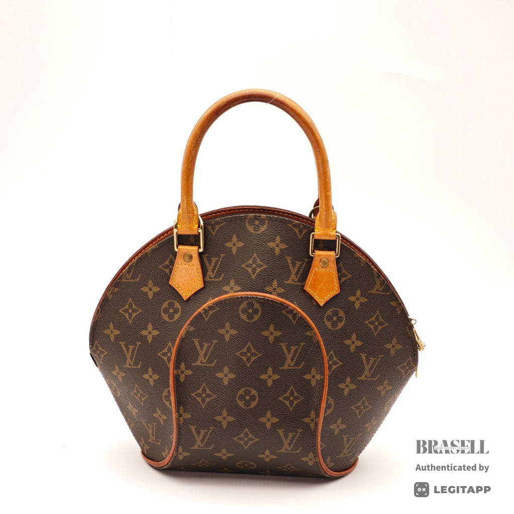 LOUIS VUITTON Monogram Ellipse PM M51127 Handbag Brown Padlock【ImportFeeFREE】