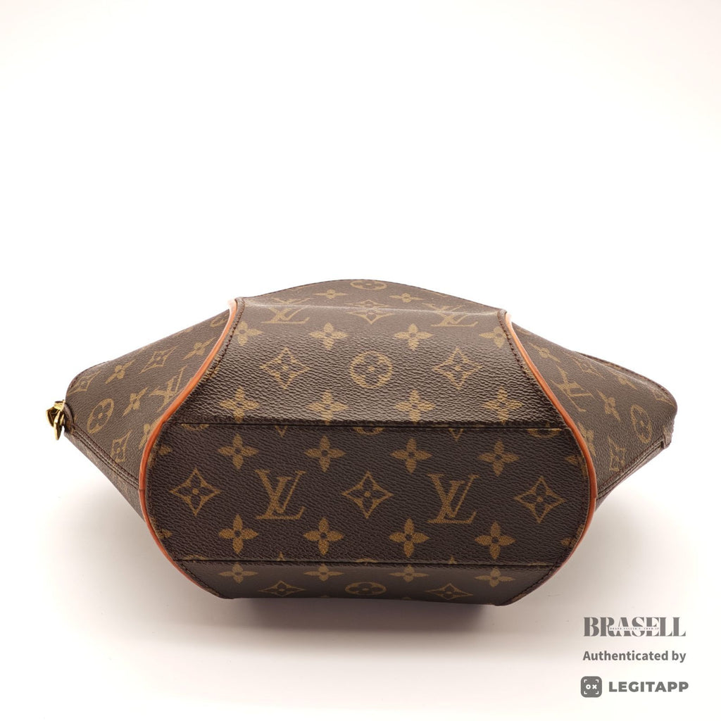 LOUIS VUITTON Monogram Ellipse PM M51127 Handbag Brown Padlock【ImportFeeFREE】