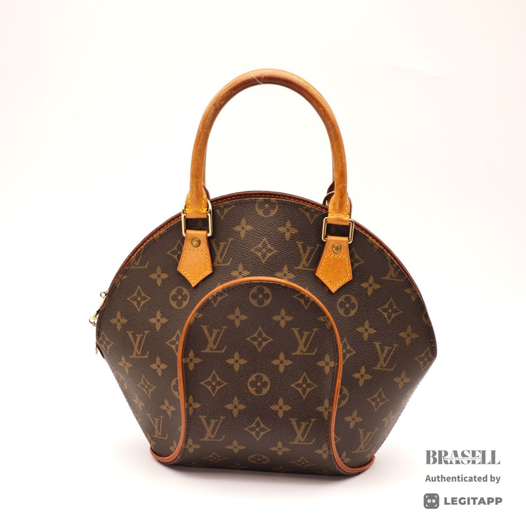 LOUIS VUITTON Monogram Ellipse PM M51127 Handbag Brown Padlock【ImportFeeFREE】