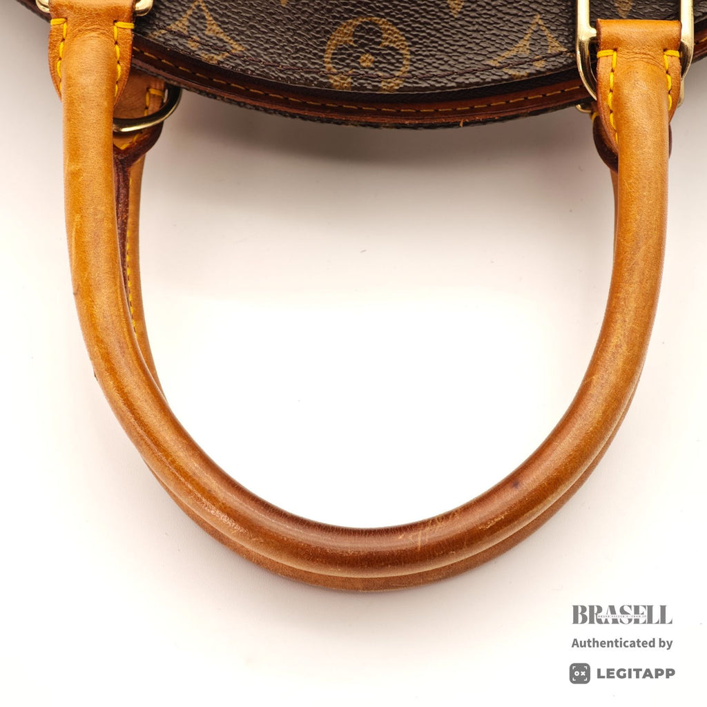 LOUIS VUITTON Monogram Ellipse PM M51127 Handbag Brown Padlock【ImportFeeFREE】