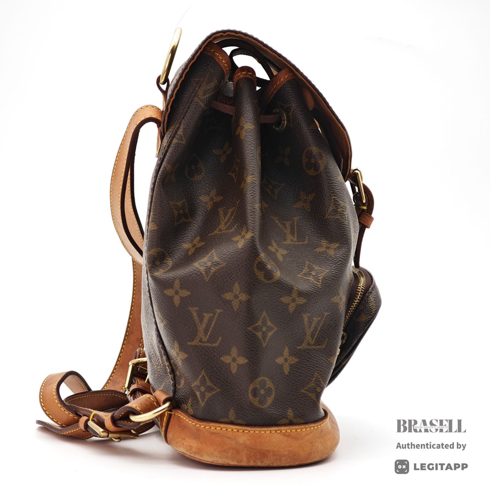 LOUIS VUITTON Monogram Montsouris MM M51136 Backpack Brown【ImportFeeFREE】