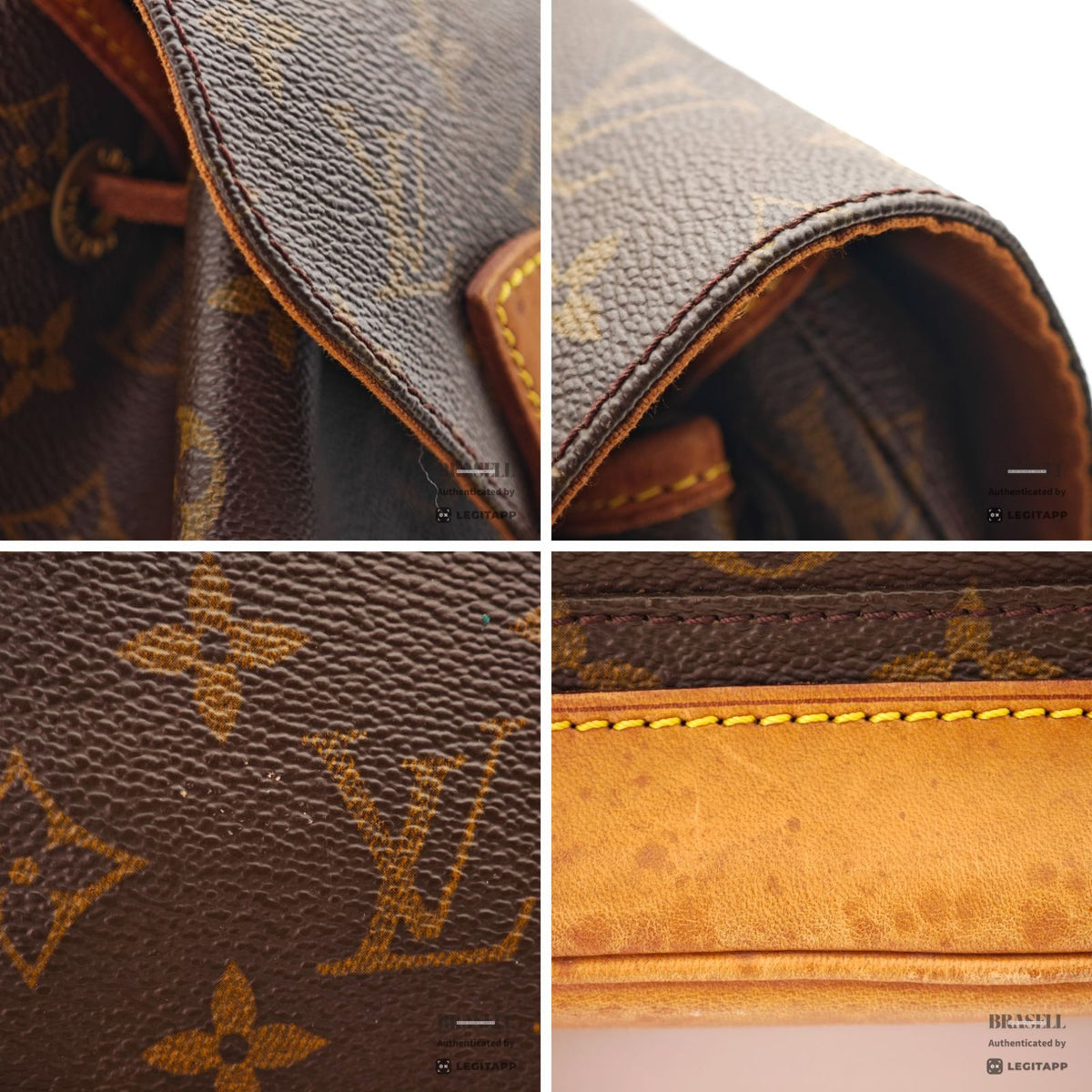 LOUIS VUITTON Monogram Montsouris MM M51136 Backpack Brown【ImportFeeFREE】