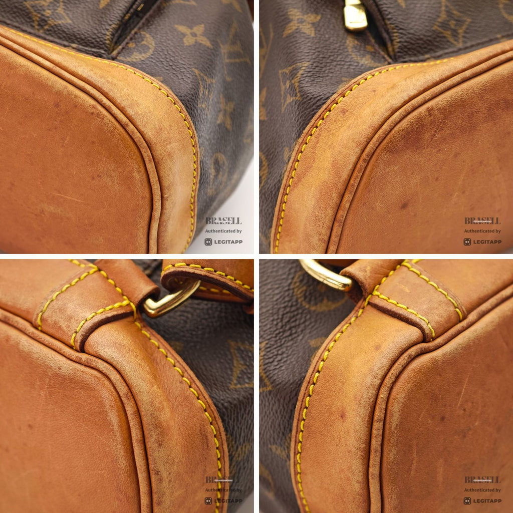 LOUIS VUITTON Monogram Montsouris MM M51136 Backpack Brown【ImportFeeFREE】