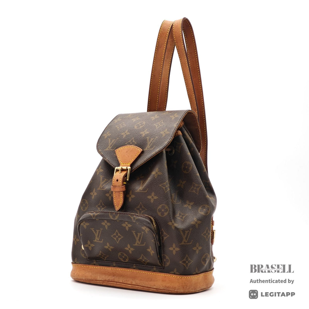 LOUIS VUITTON Monogram Montsouris MM M51136 Backpack Brown【ImportFeeFREE】