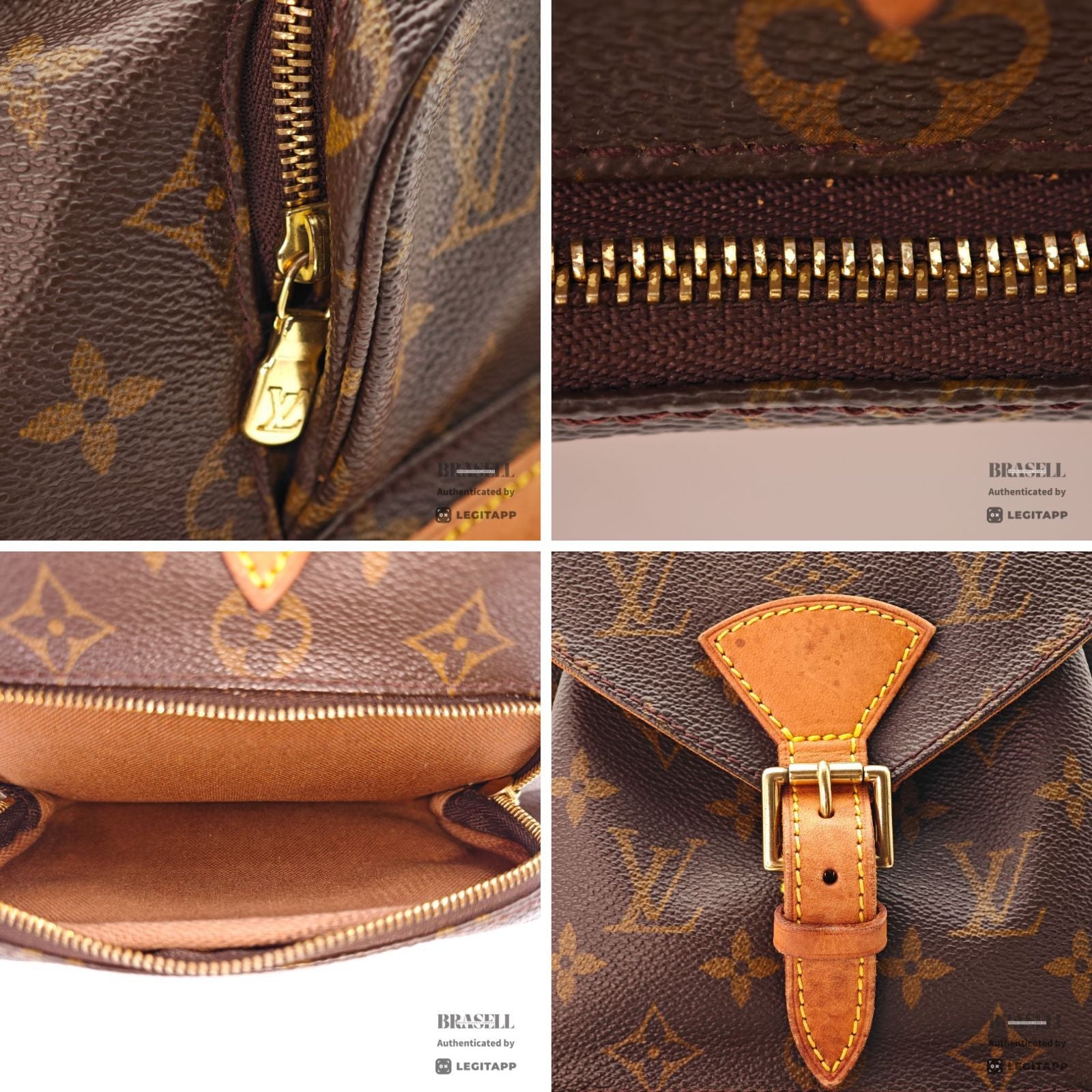 LOUIS VUITTON Monogram Montsouris MM M51136 Backpack Brown【ImportFeeFREE】