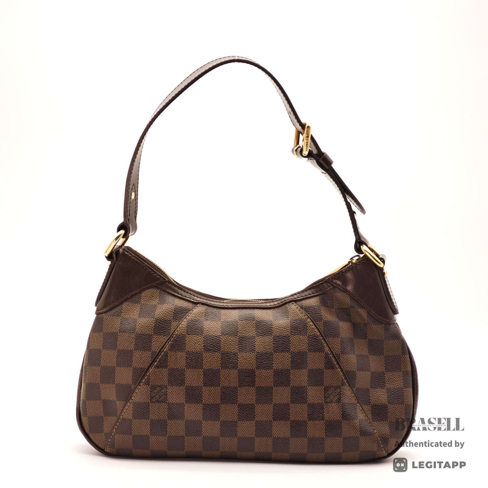 LOUIS VUITTON Damier Ebene Thames PM N48180 Shoulder Bag Brown【ImportFeeFREE】