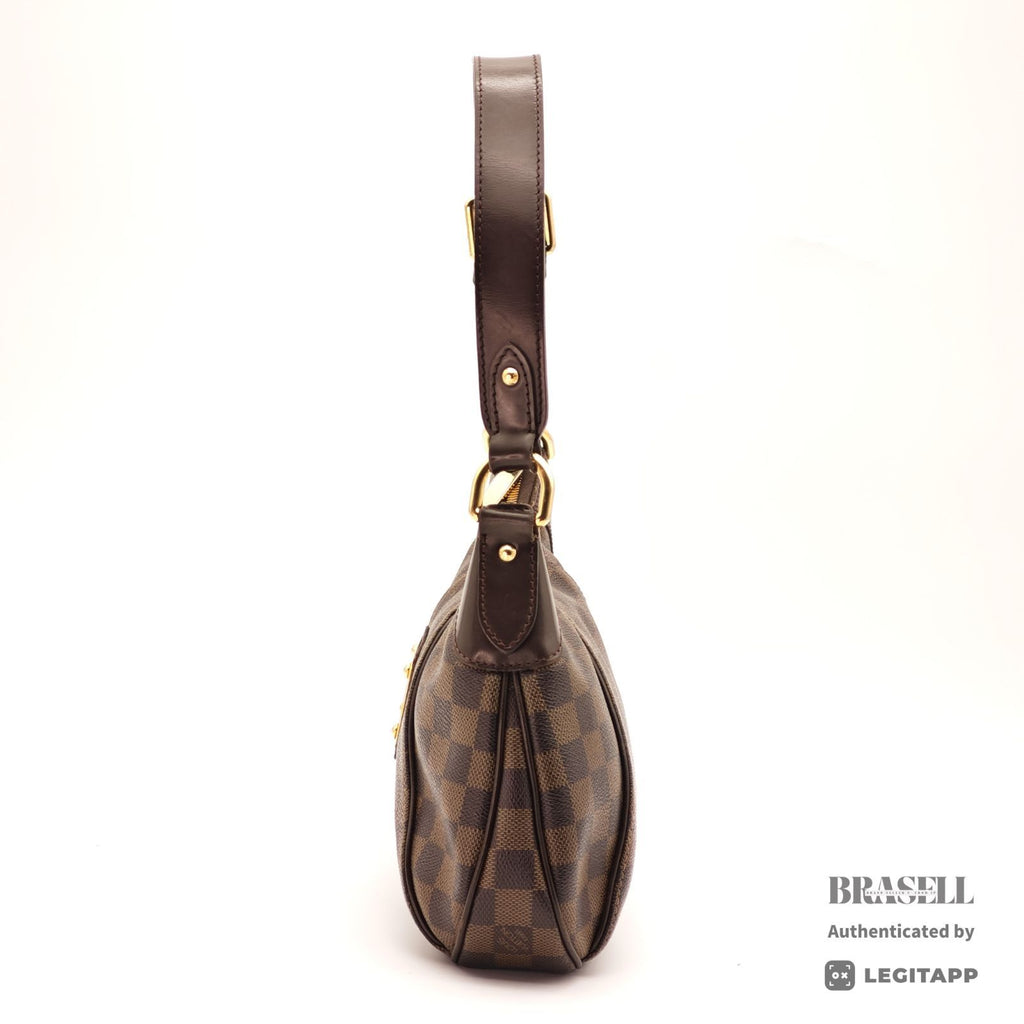 LOUIS VUITTON Damier Ebene Thames PM N48180 Shoulder Bag Brown【ImportFeeFREE】
