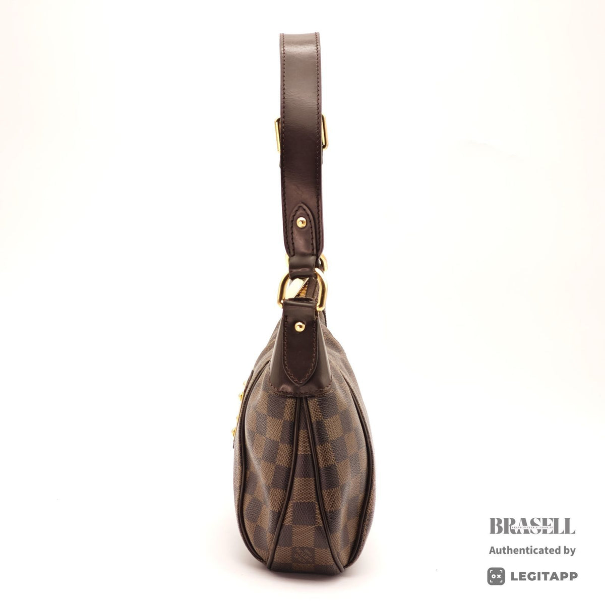 LOUIS VUITTON Damier Ebene Thames PM N48180 Shoulder Bag Brown【ImportFeeFREE】