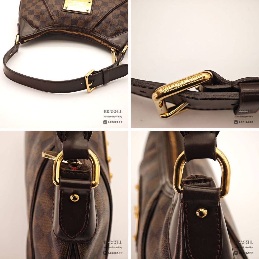 LOUIS VUITTON Damier Ebene Thames PM N48180 Shoulder Bag Brown【ImportFeeFREE】