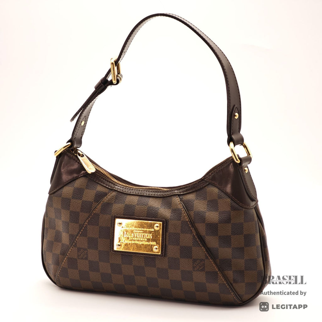 LOUIS VUITTON Damier Ebene Thames PM N48180 Shoulder Bag Brown【ImportFeeFREE】