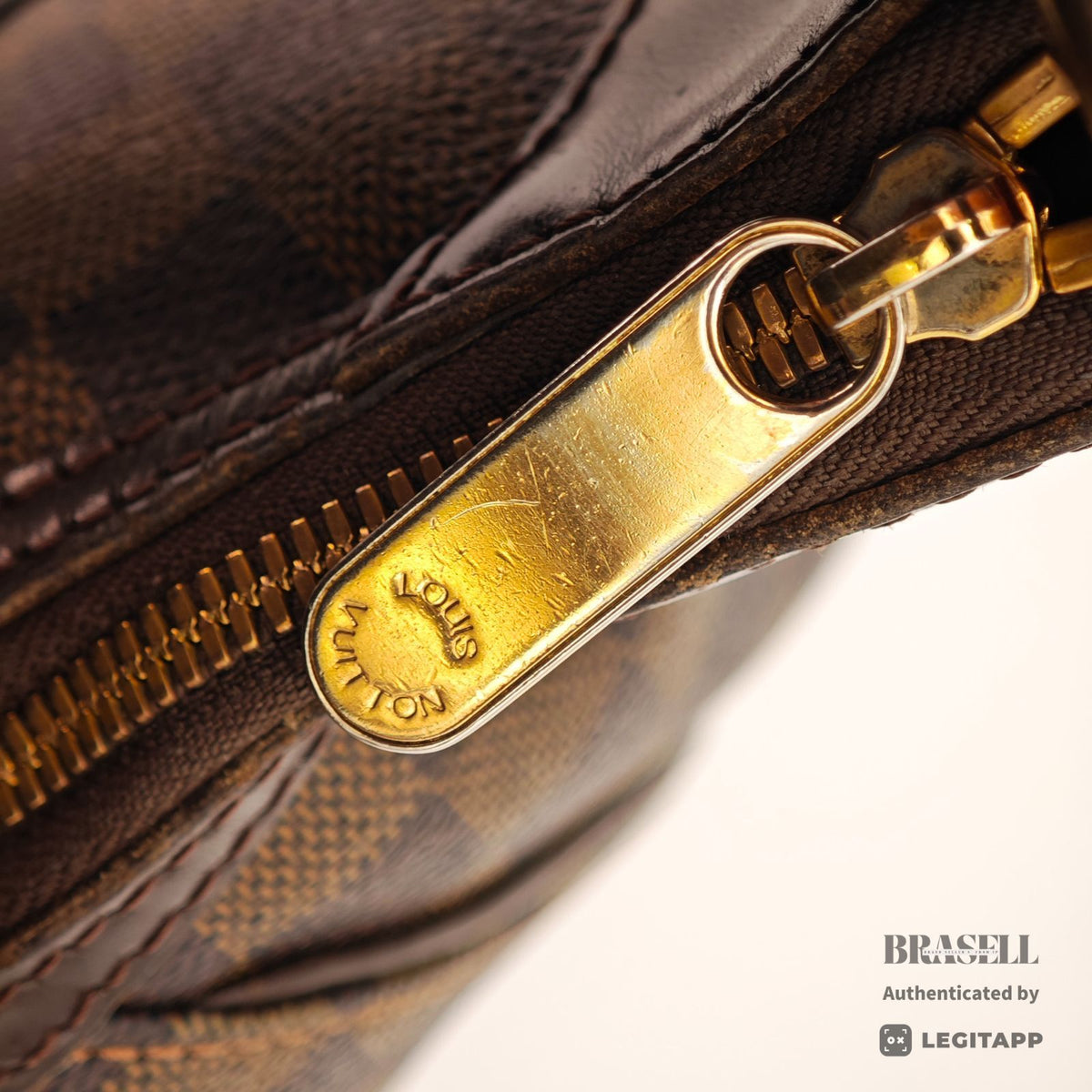 LOUIS VUITTON Damier Ebene Thames PM N48180 Shoulder Bag Brown【ImportFeeFREE】