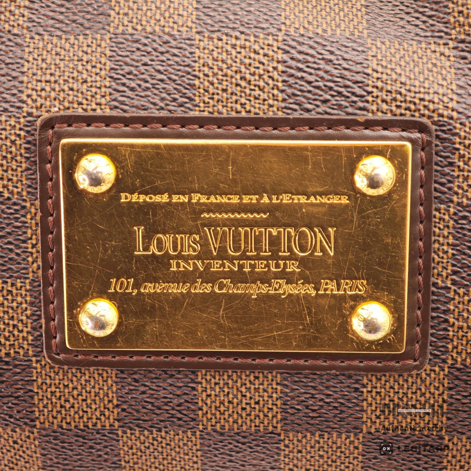 LOUIS VUITTON Damier Ebene Thames PM N48180 Shoulder Bag Brown【ImportFeeFREE】