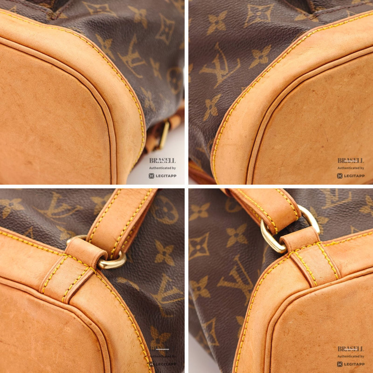 LOUIS VUITTON Monogram Montsouris GM M51135 Backpack Brown【ImportFeeFREE】