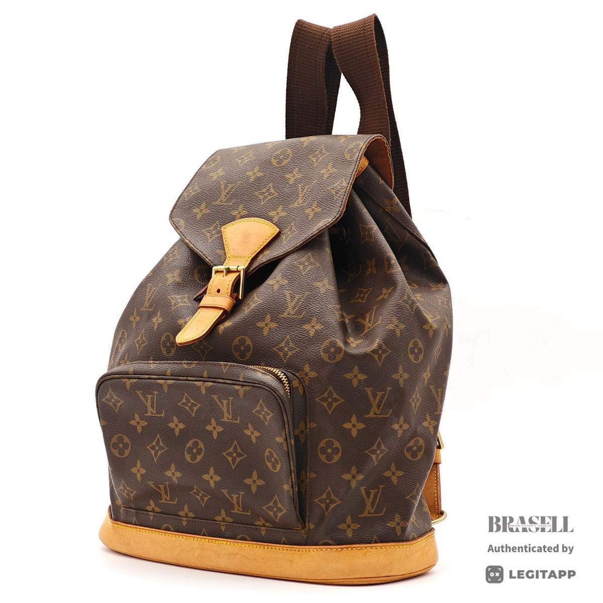 LOUIS VUITTON Monogram Montsouris GM M51135 Backpack Brown【ImportFeeFREE】