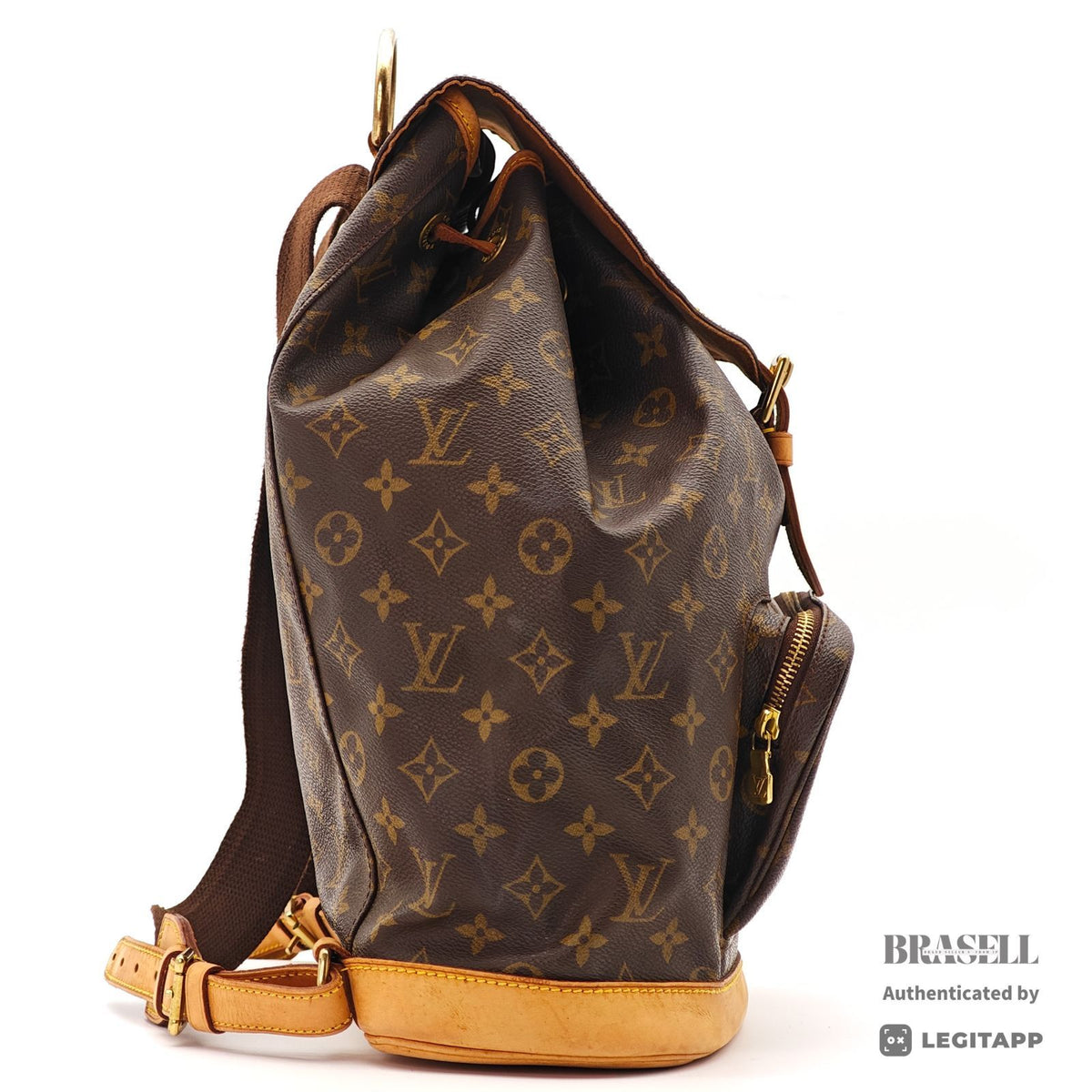 LOUIS VUITTON Monogram Montsouris GM M51135 Backpack Brown【ImportFeeFREE】