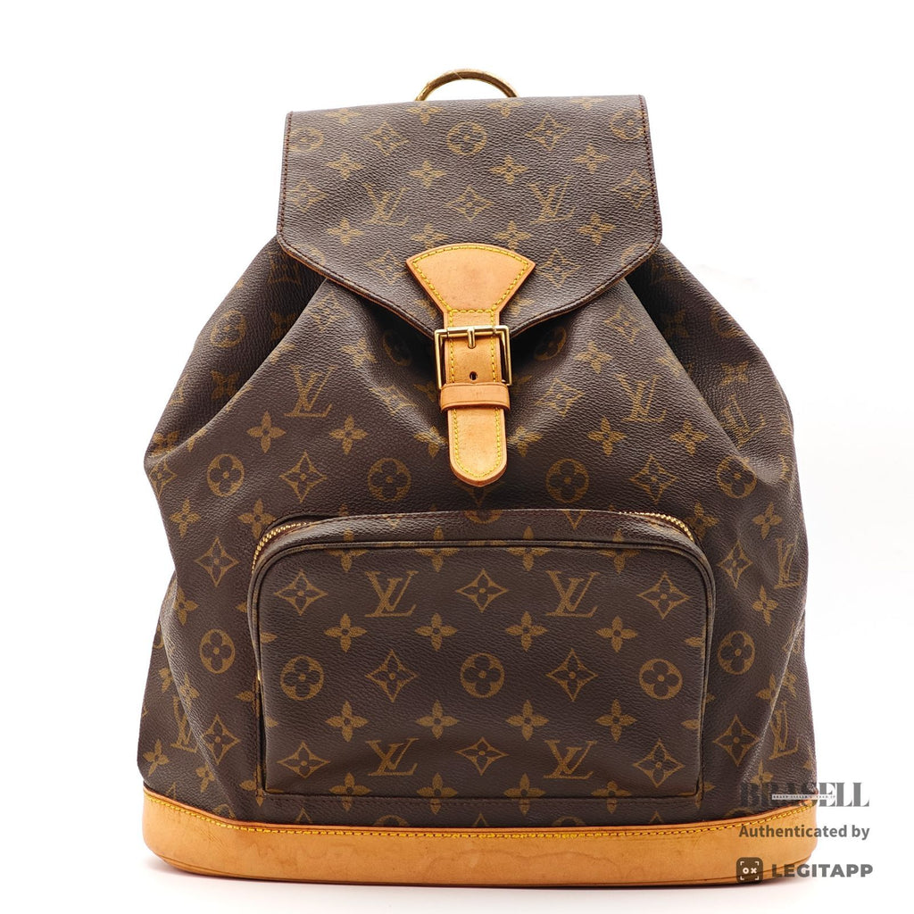 LOUIS VUITTON Monogram Montsouris GM M51135 Backpack Brown【ImportFeeFREE】
