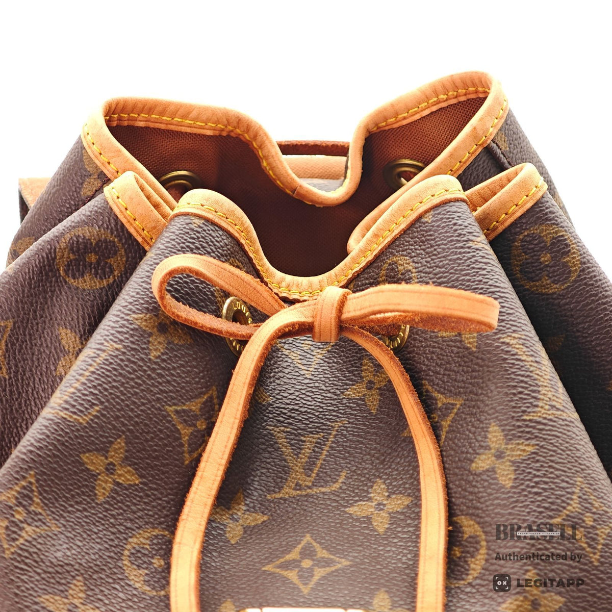 LOUIS VUITTON Monogram Montsouris GM M51135 Backpack Brown【ImportFeeFREE】