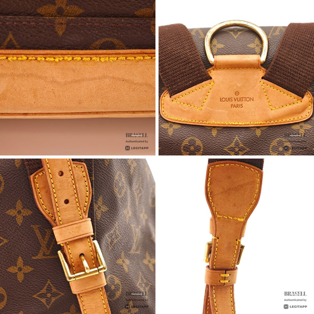 LOUIS VUITTON Monogram Montsouris GM M51135 Backpack Brown【ImportFeeFREE】