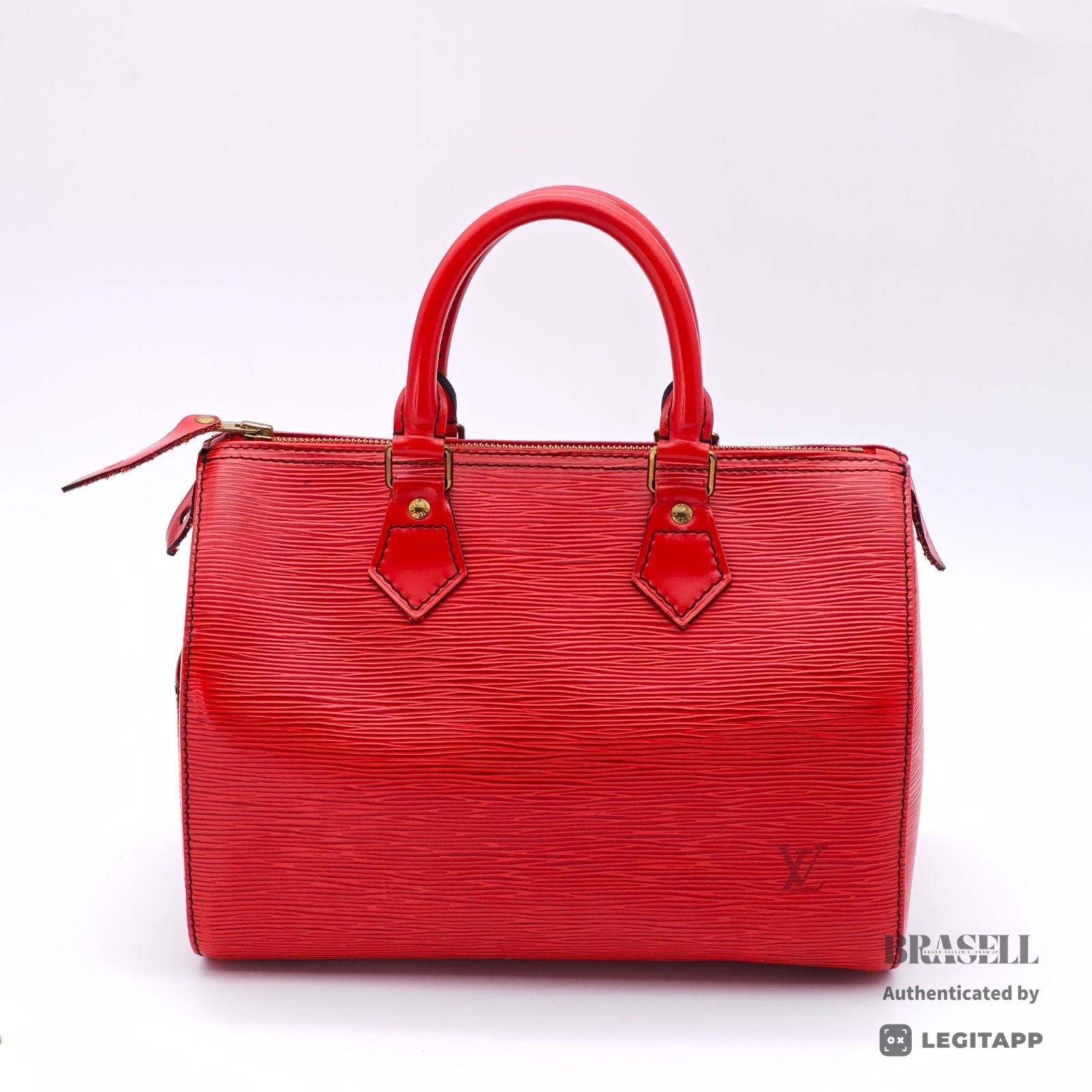 LOUIS VUITTON Epi Speedy 25 M43017 Handbag Red Padlock & Key【ImportFeeFREE】