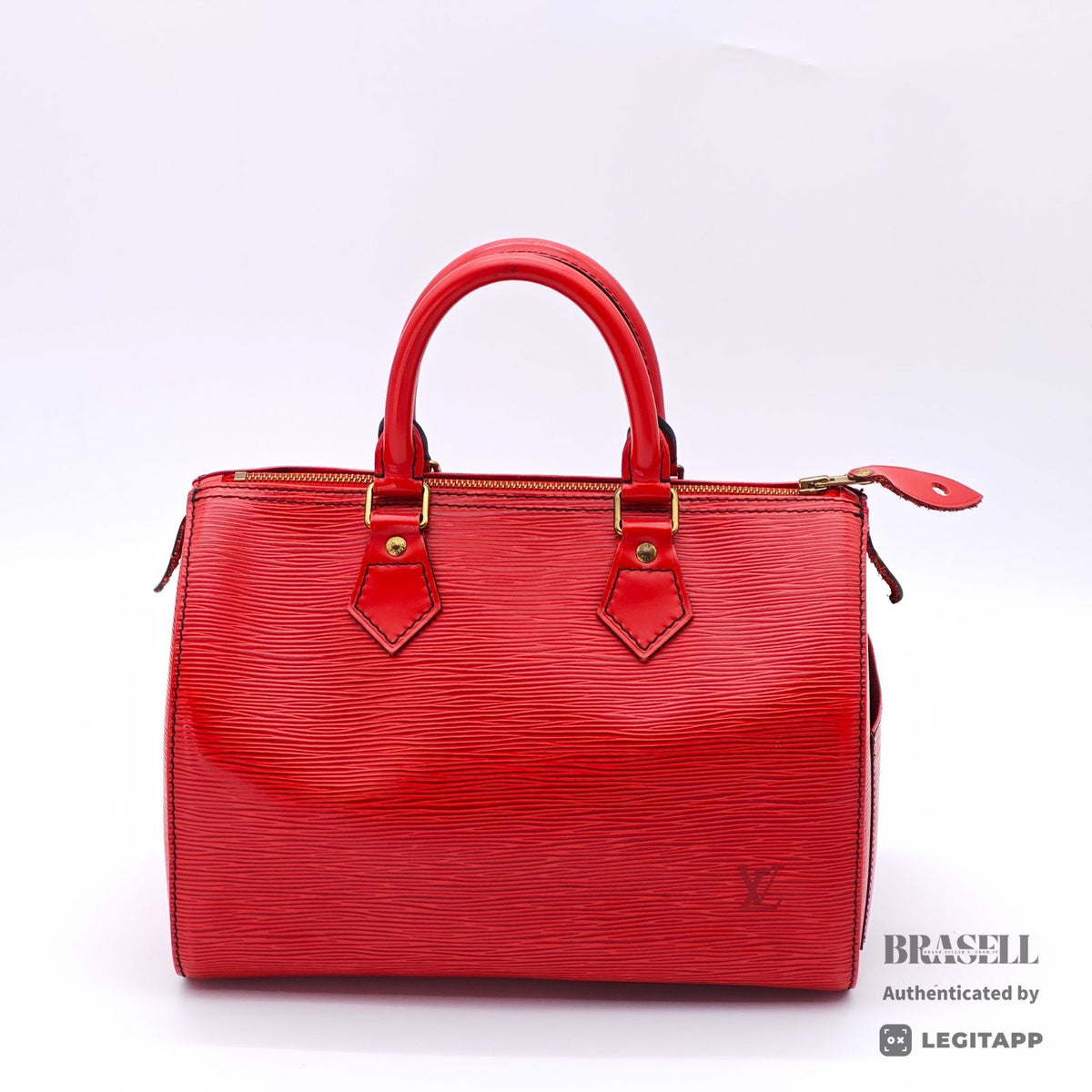 LOUIS VUITTON Epi Speedy 25 M43017 Handbag Red Padlock & Key【ImportFeeFREE】