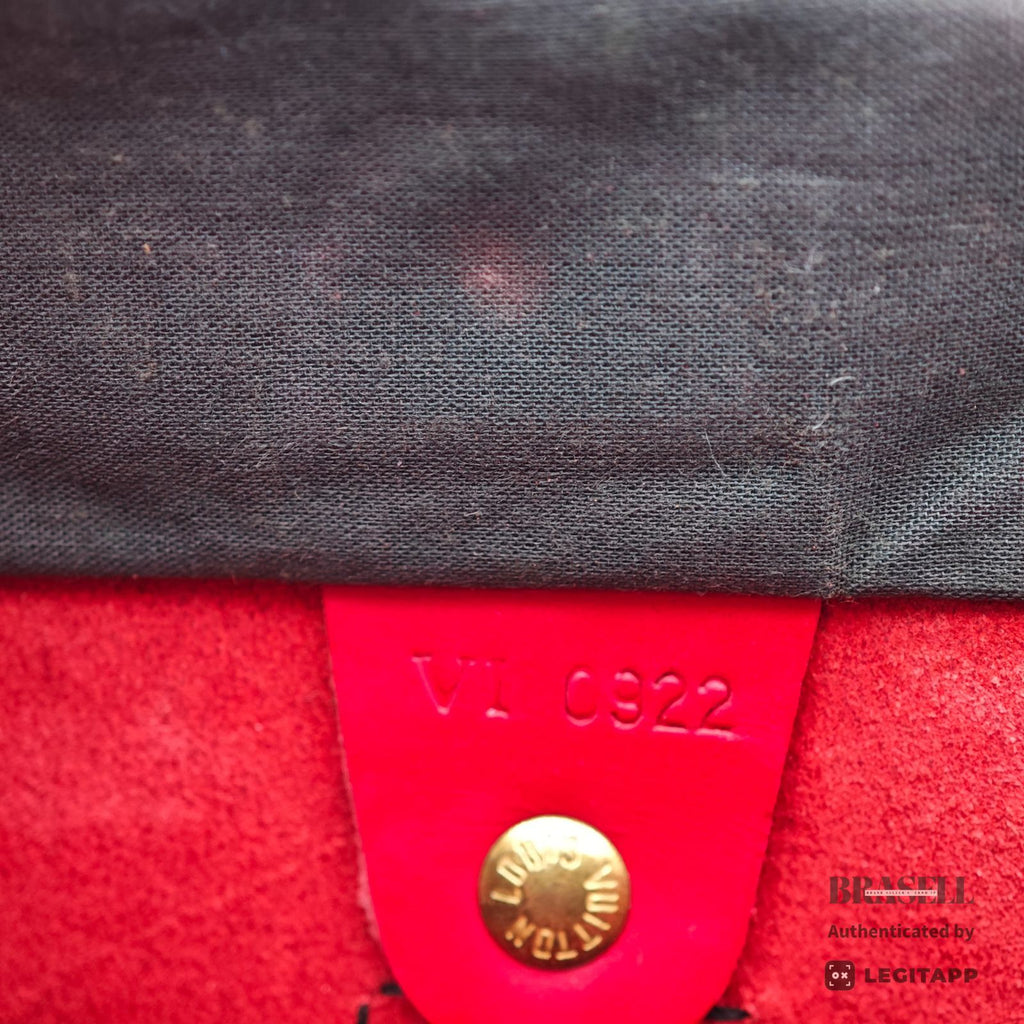 LOUIS VUITTON Epi Speedy 25 M43017 Handbag Red Padlock & Key【ImportFeeFREE】