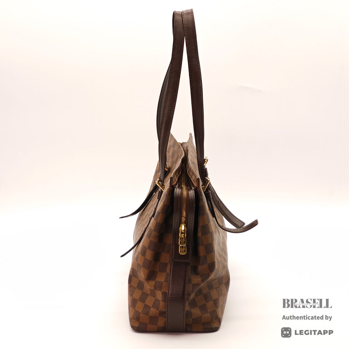 LOUIS VUITTON Damier Ebene Chelsea Tote Bag N51119 Brown【ImportFeeFREE】