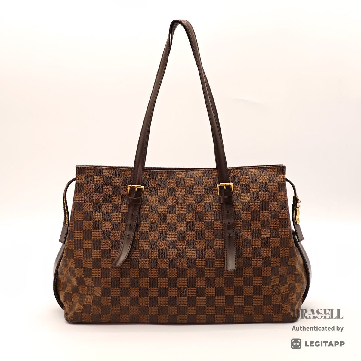 LOUIS VUITTON Damier Ebene Chelsea Tote Bag N51119 Brown【ImportFeeFREE】