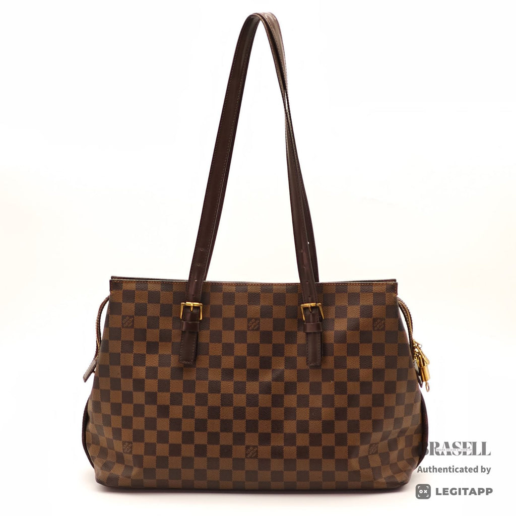 LOUIS VUITTON Damier Ebene Chelsea Tote Bag N51119 Brown 【ImportFeeFREE】