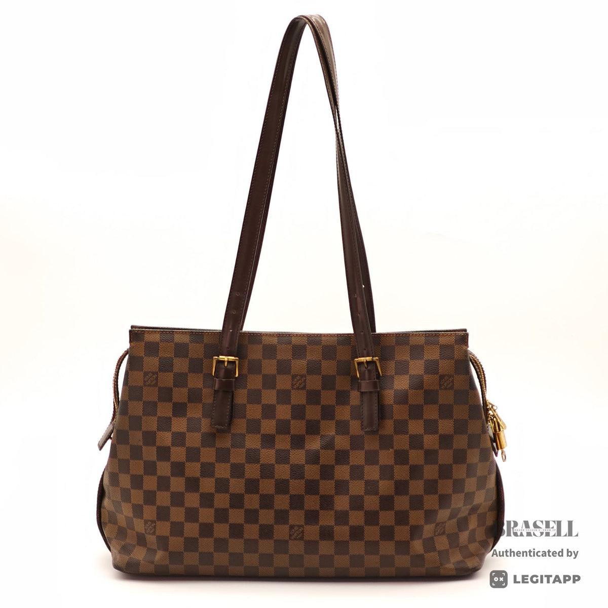 LOUIS VUITTON Damier Ebene Chelsea Tote Bag N51119 Brown 【ImportFeeFREE】