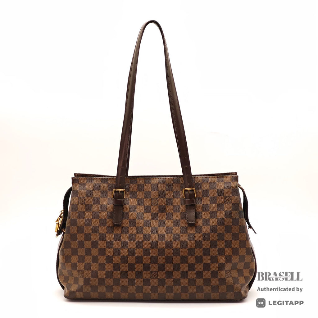 LOUIS VUITTON Damier Ebene Chelsea Tote Bag N51119 Brown 【ImportFeeFREE】