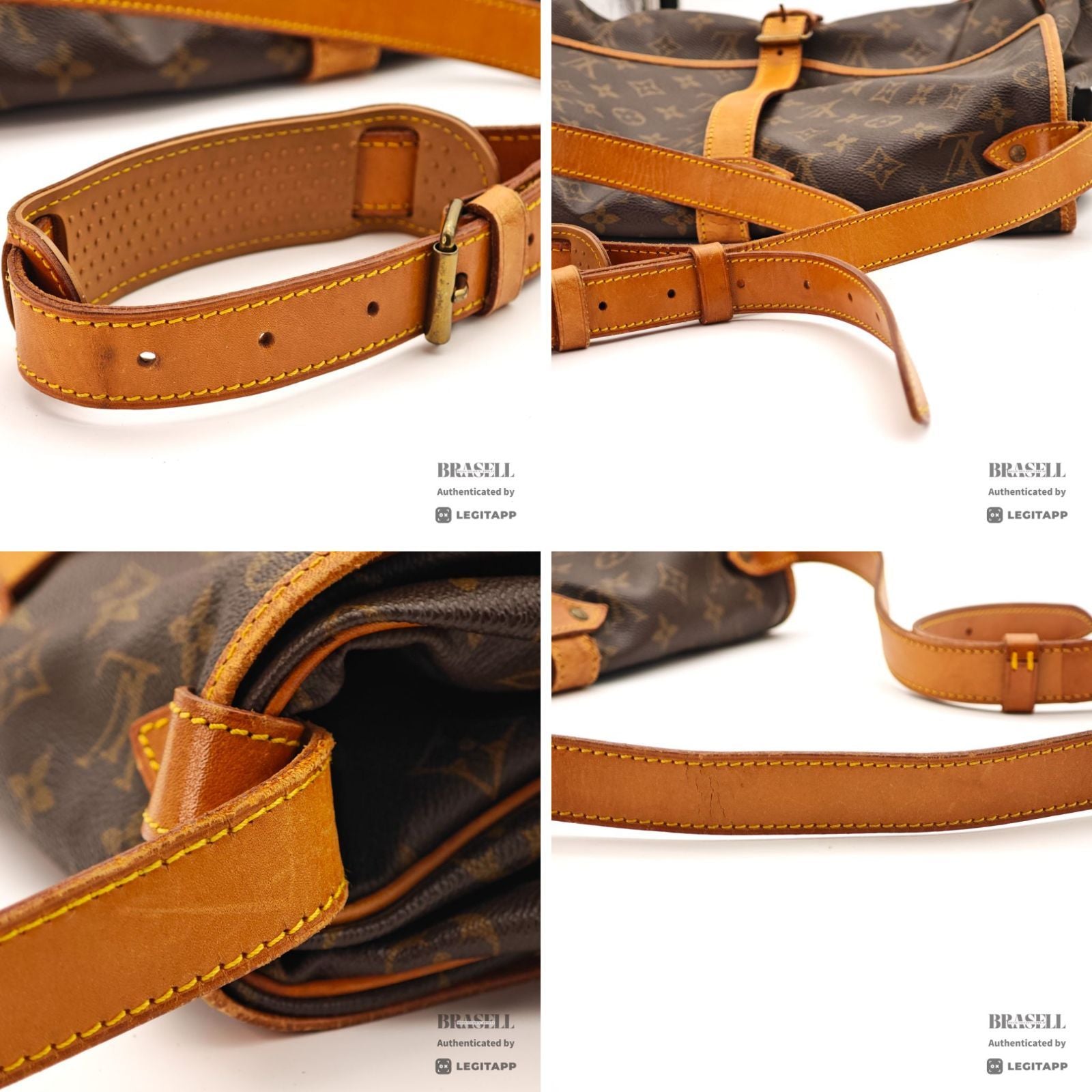LOUIS VUITTON Monogram Saumur 35 M42254 Shoulder Bag Brown【ImportFeeFREE】
