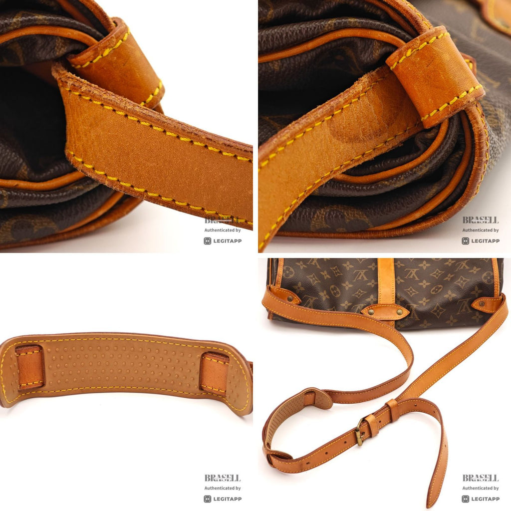 LOUIS VUITTON Monogram Saumur 35 M42254 Shoulder Bag Brown【ImportFeeFREE】