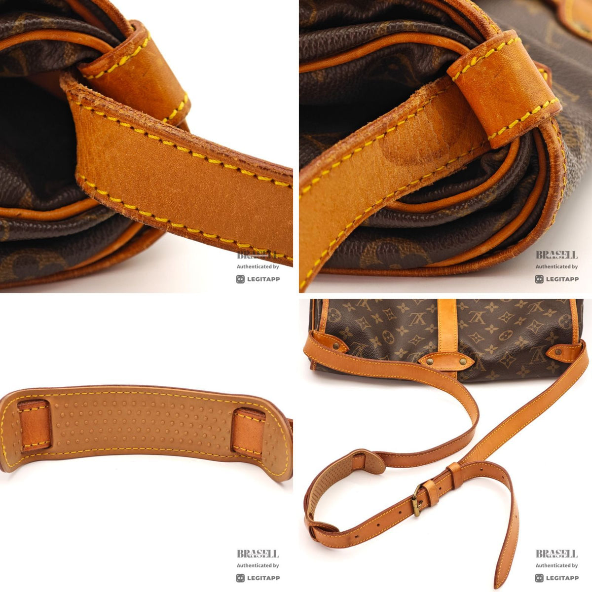 LOUIS VUITTON Monogram Saumur 35 M42254 Shoulder Bag Brown【ImportFeeFREE】
