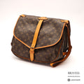 LOUIS VUITTON Monogram Saumur 35 M42254 Shoulder Bag Brown【ImportFeeFREE】
