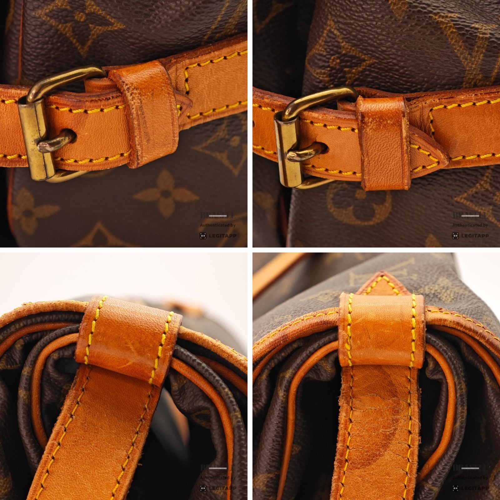 LOUIS VUITTON Monogram Saumur 35 M42254 Shoulder Bag Brown【ImportFeeFREE】